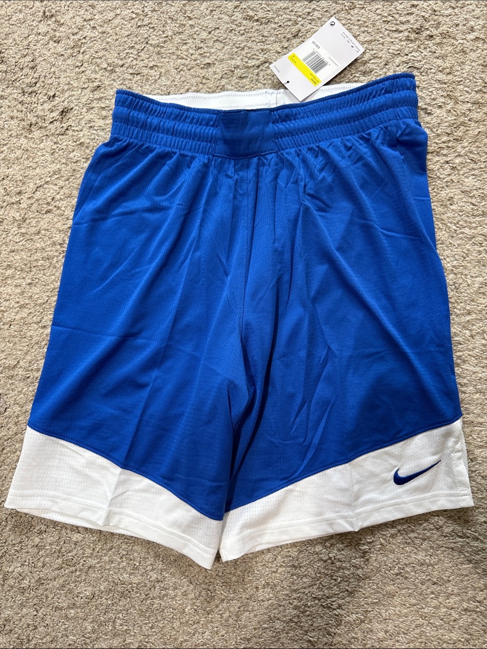 Nike Men’s Royal Blue Athletic Shorts with White Hem